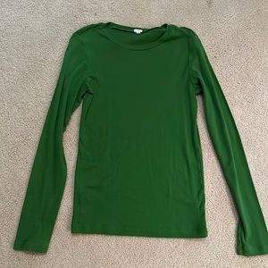 Green J Crew long sleeve t shirt